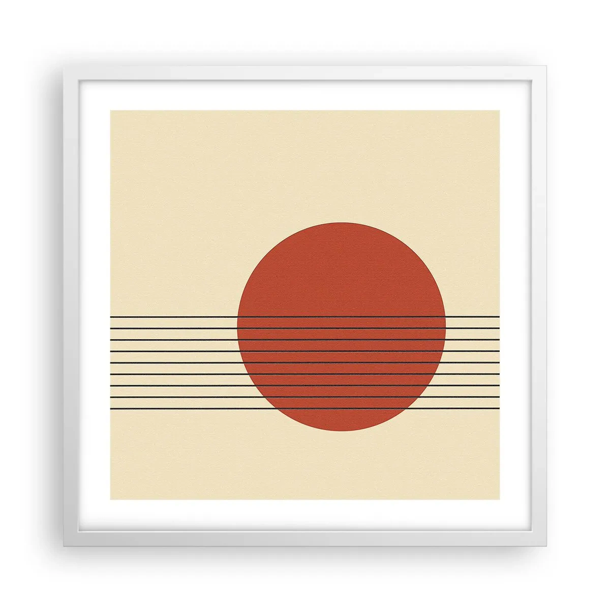 Plakat w białej ramie - W koło i dalej - 50x50 cm