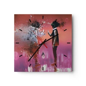 Zegar ścienny - Czy można wejrzeć w siebie? - 40x40 cm