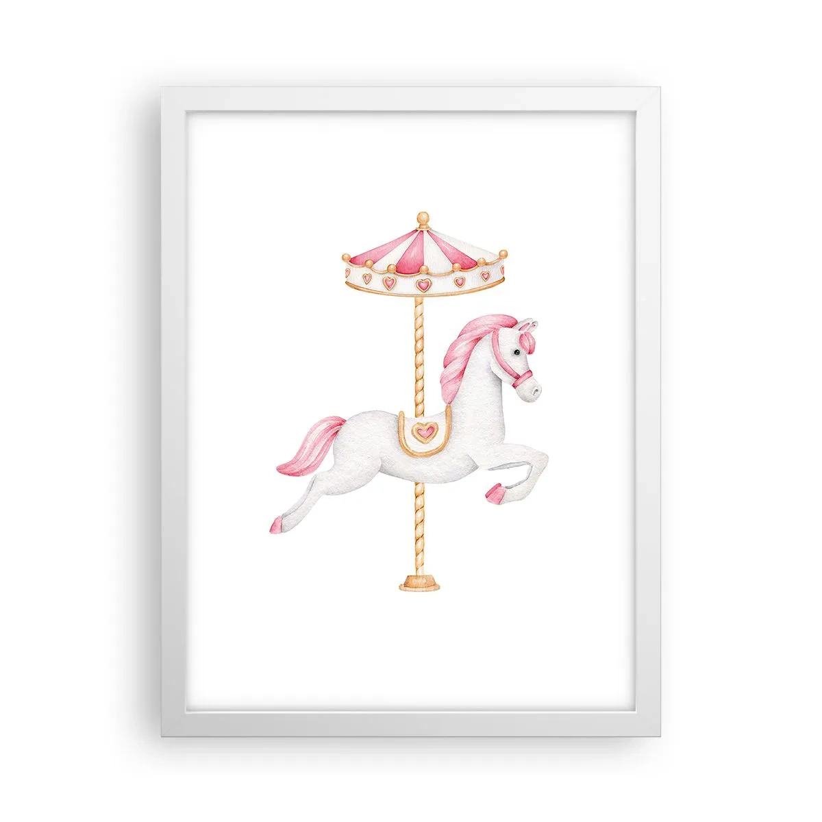 Plakat w białej ramie - Ruszył z kopyta - 30x40 cm