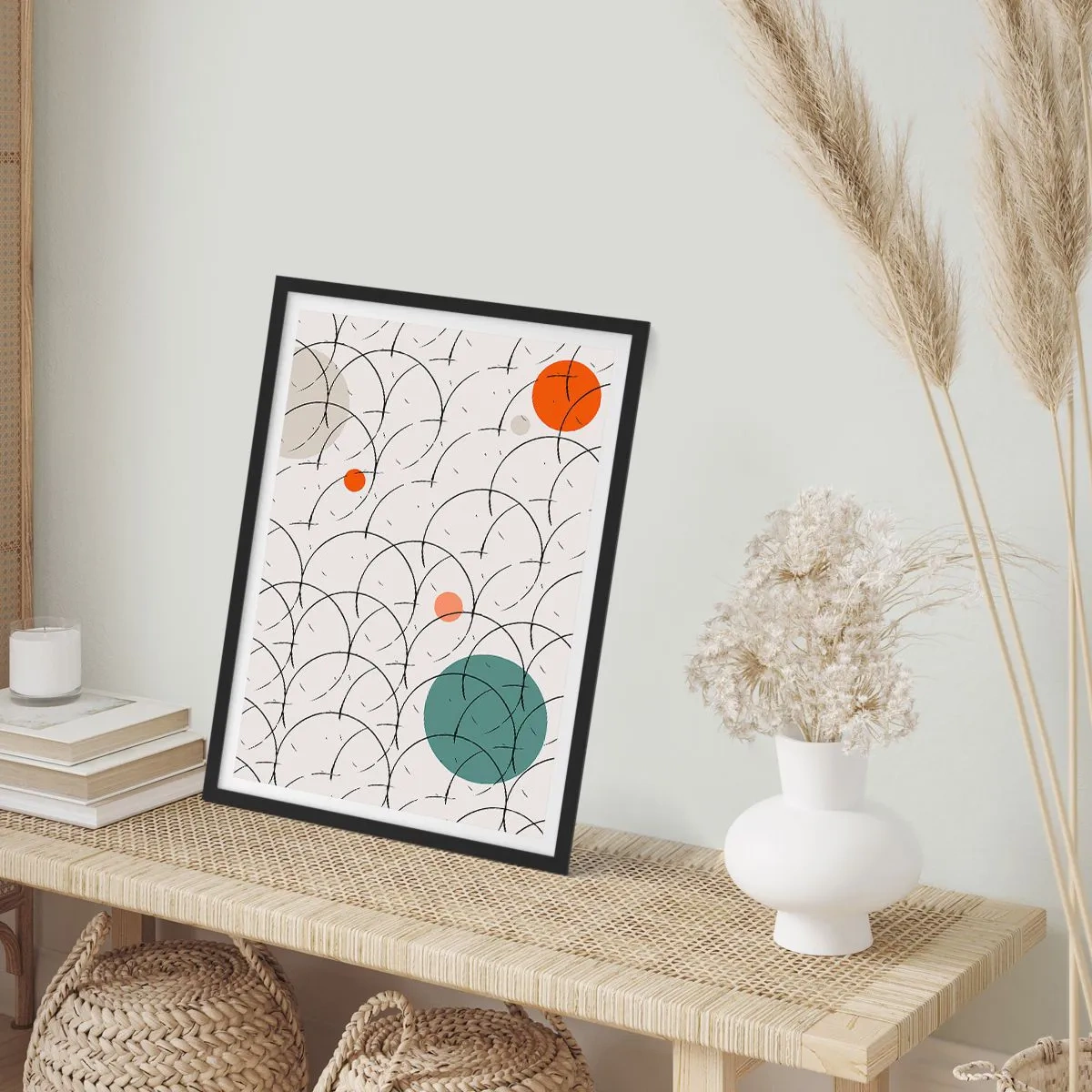 Plakat w czarnej ramie - W pop-artowym duchu - 30x40 cm