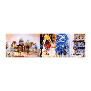 Fototapeta Próbka Samoprzylepna Deluxe Sticker - Paryski spacer - Architektura, Miasto, Francja - 100x30 cm