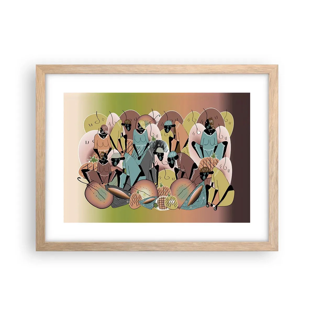 Plakat w ramie jasny dąb - Nadchodzi wielkie święto - 40x30 cm