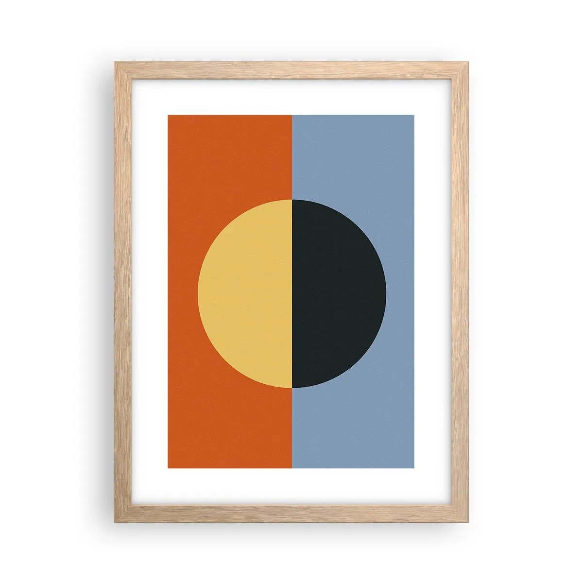 Plakat w ramie jasny dąb - Kompozycja ciepła i chłodu - 30x40 cm