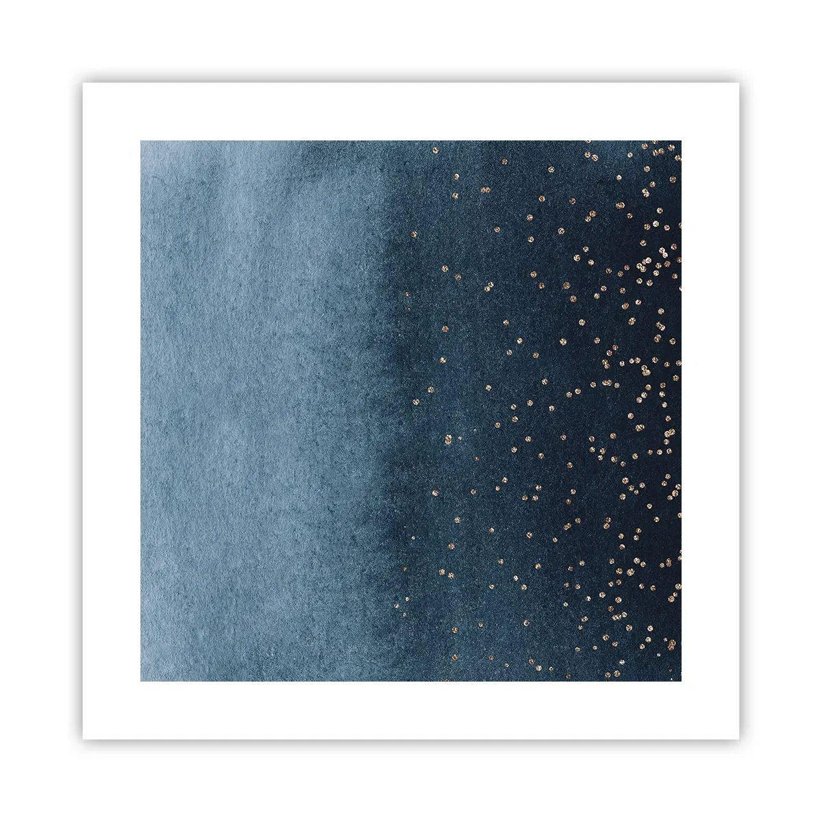 Plakat - Kompozycja – niebieskie fazy - 40x40 cm