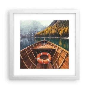 Plakat w białej ramie - Górska wycieczka - 30x30 cm