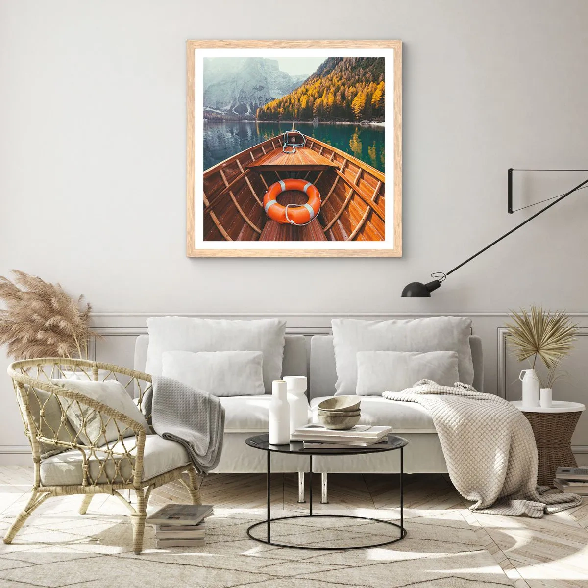 Plakat w ramie jasny dąb - Górska wycieczka - 60x60 cm