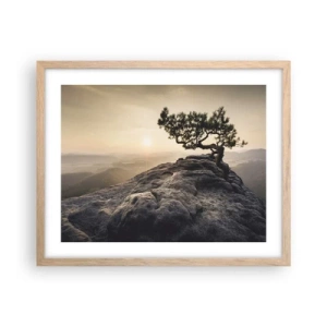 Plakat w ramie jasny dąb - Życie zawsze zwycięża - 50x40 cm