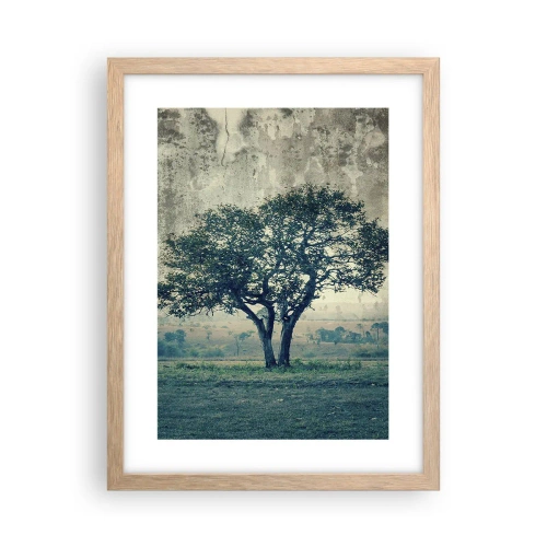 Plakat w ramie jasny dąb - Jabłoń na błękitnym błoniu? - 30x40 cm