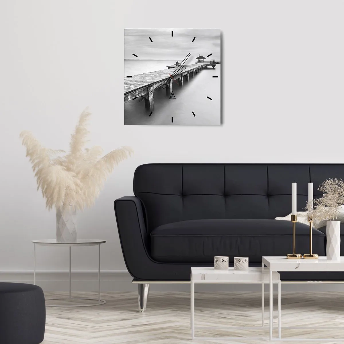 Zegar ścienny - W siną dal - 40x40 cm