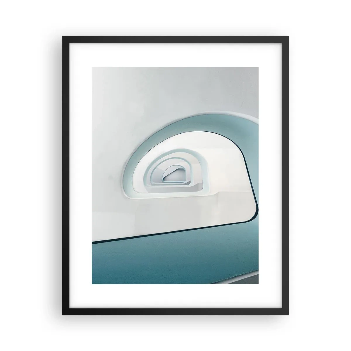 Plakat w czarnej ramie - Do dna błękitu - 40x50 cm
