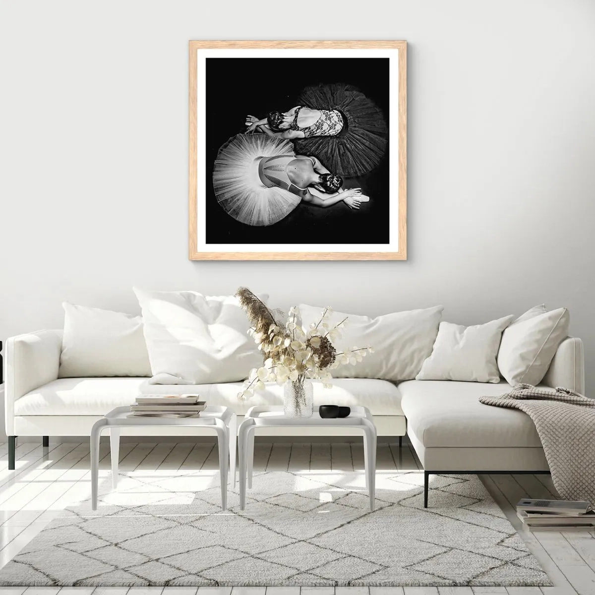 Plakat w ramie jasny dąb - Jin i jang – idealna równowaga - 40x40 cm