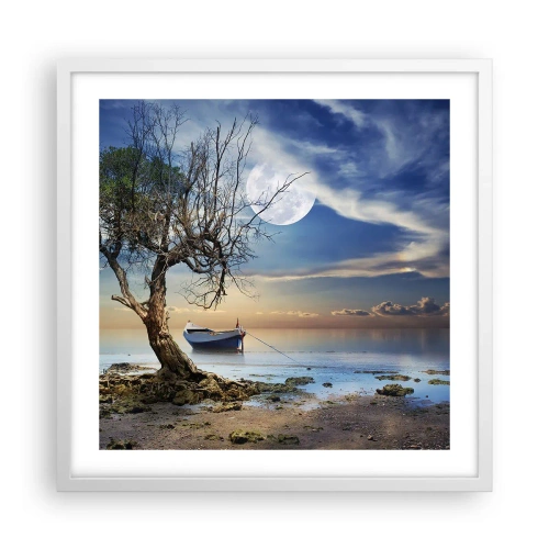 Plakat w białej ramie - To koniec czy początek? - 50x50 cm