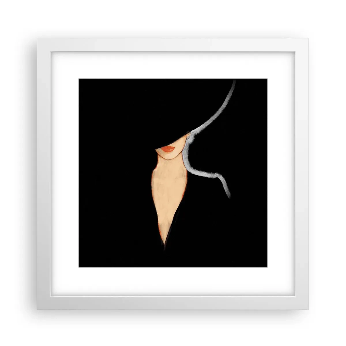 Plakat w białej ramie - Elegancja i styl - 30x30 cm