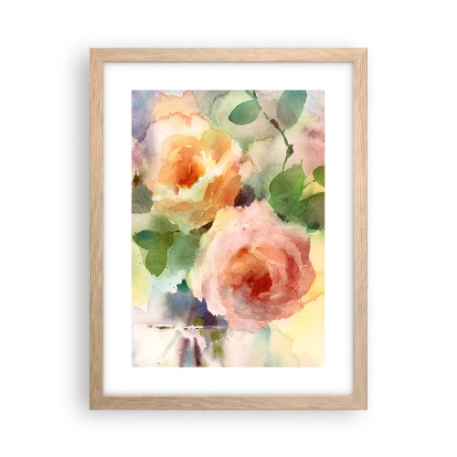 Plakat w ramie jasny dąb - Delikatne jak akwarela - 30x40 cm