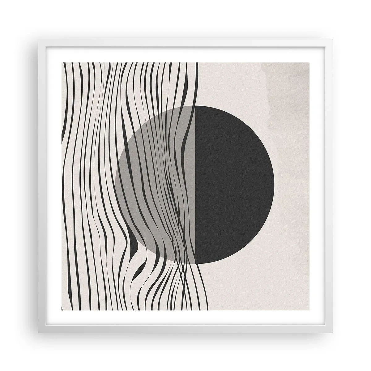 Plakat w białej ramie - Kompozycja połowiczna - 60x60 cm