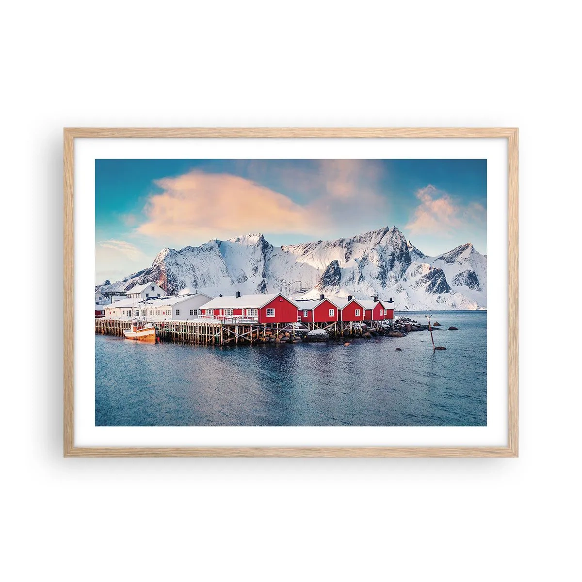 Plakat w ramie jasny dąb - Północne ustronie - 70x50 cm