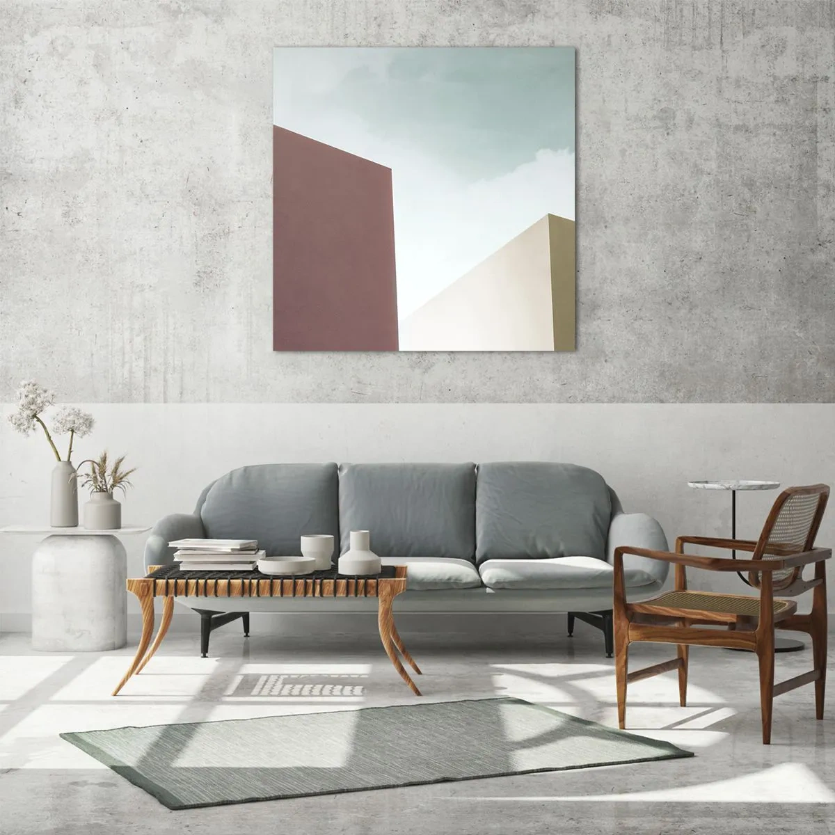 Obraz na szkle - Geometria słonecznego lata - 40x40 cm