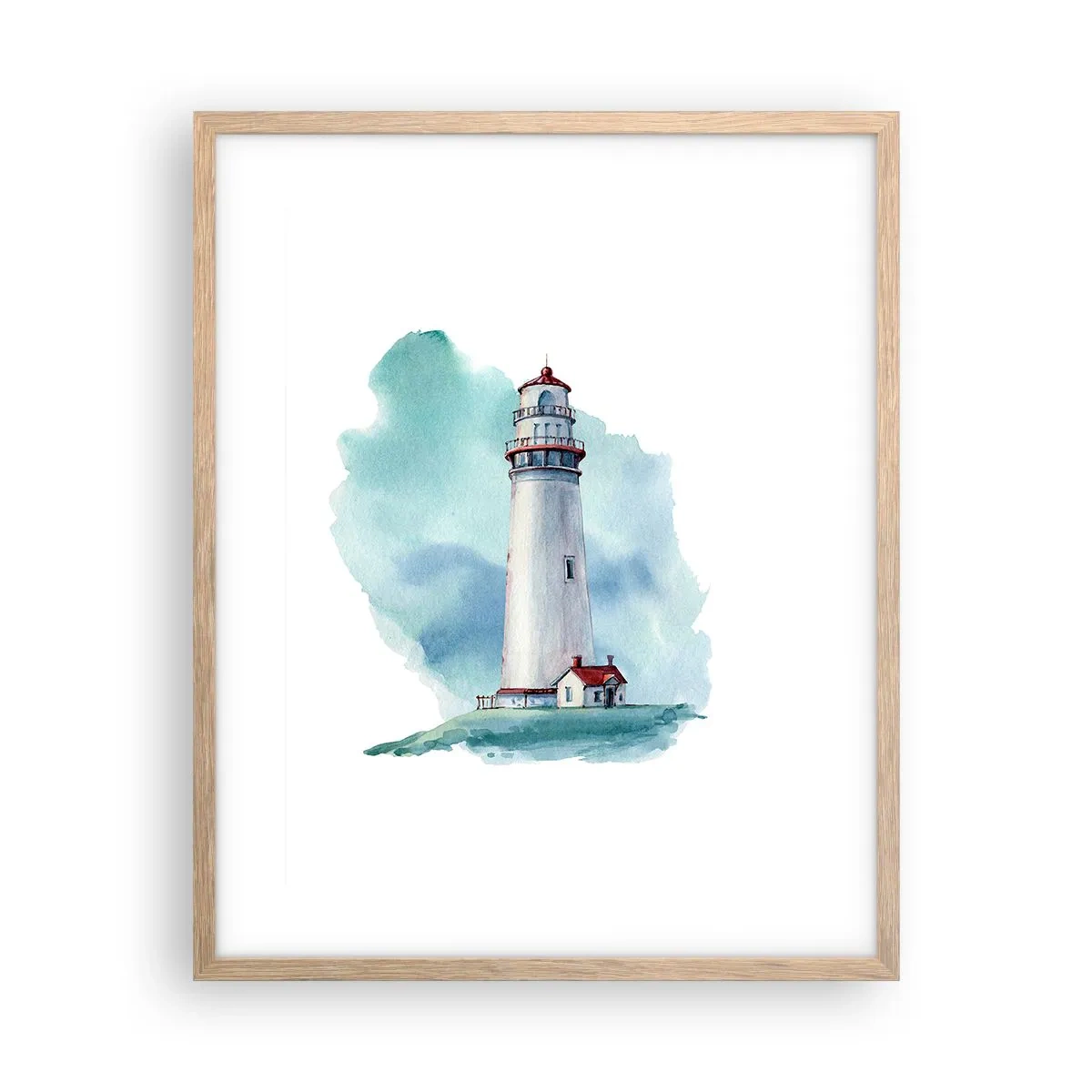 Plakat w ramie jasny dąb - Łagodna siostra błękitu - 40x50 cm