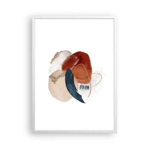 Plakat w białej ramie - Owalna kompozycja - 50x70 cm