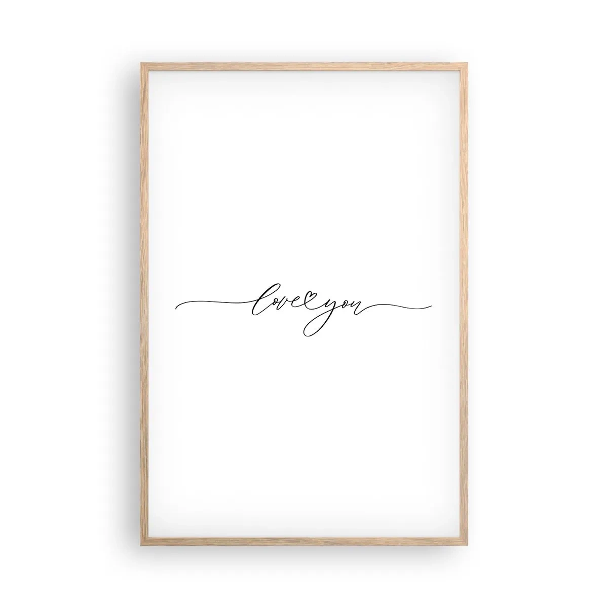 Plakat w ramie jasny dąb - Czarno na białym - 61x91 cm