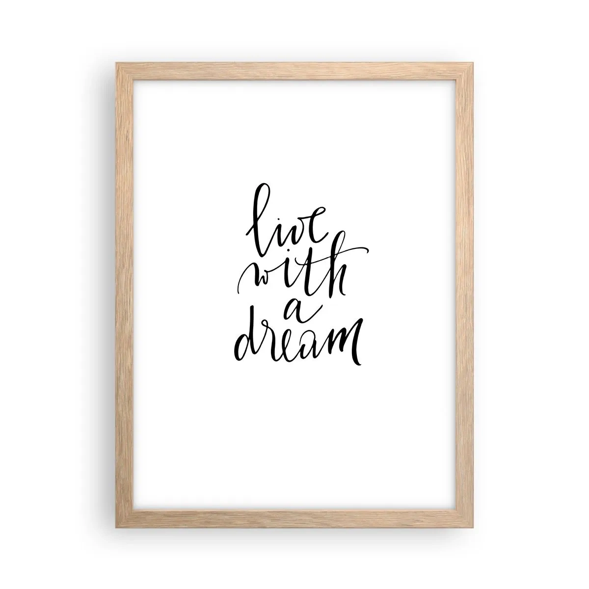 Plakat w ramie jasny dąb - Of course - 30x40 cm