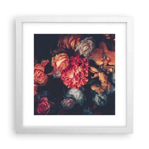 Plakat w białej ramie - Jak u holenderskich mistrzów - 30x30 cm