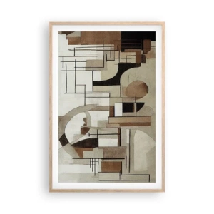 Plakat w ramie jasny dąb - Pejzaż miejski 2.0 - 61x91 cm