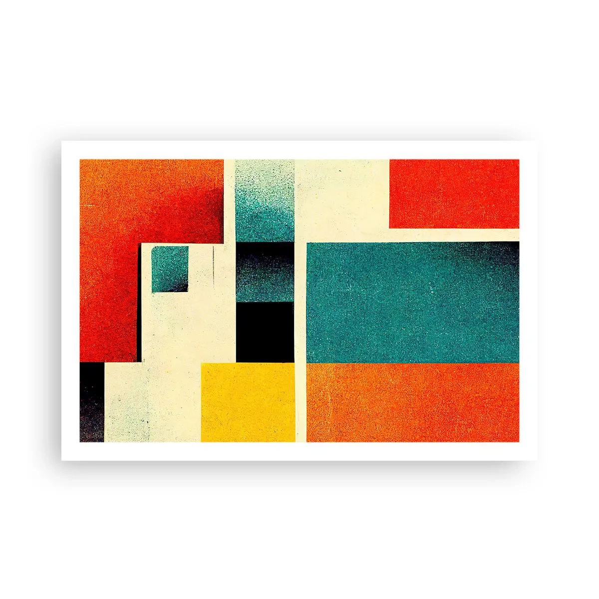 Plakat - Abstrakcja geometryczna – dobra energia - 91x61 cm