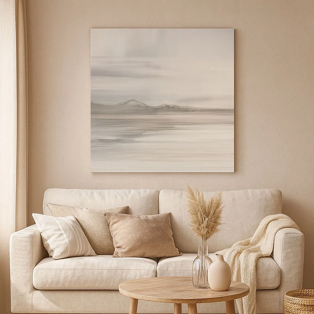 Obraz na płótnie - Zamyślona dal - 30x30 cm