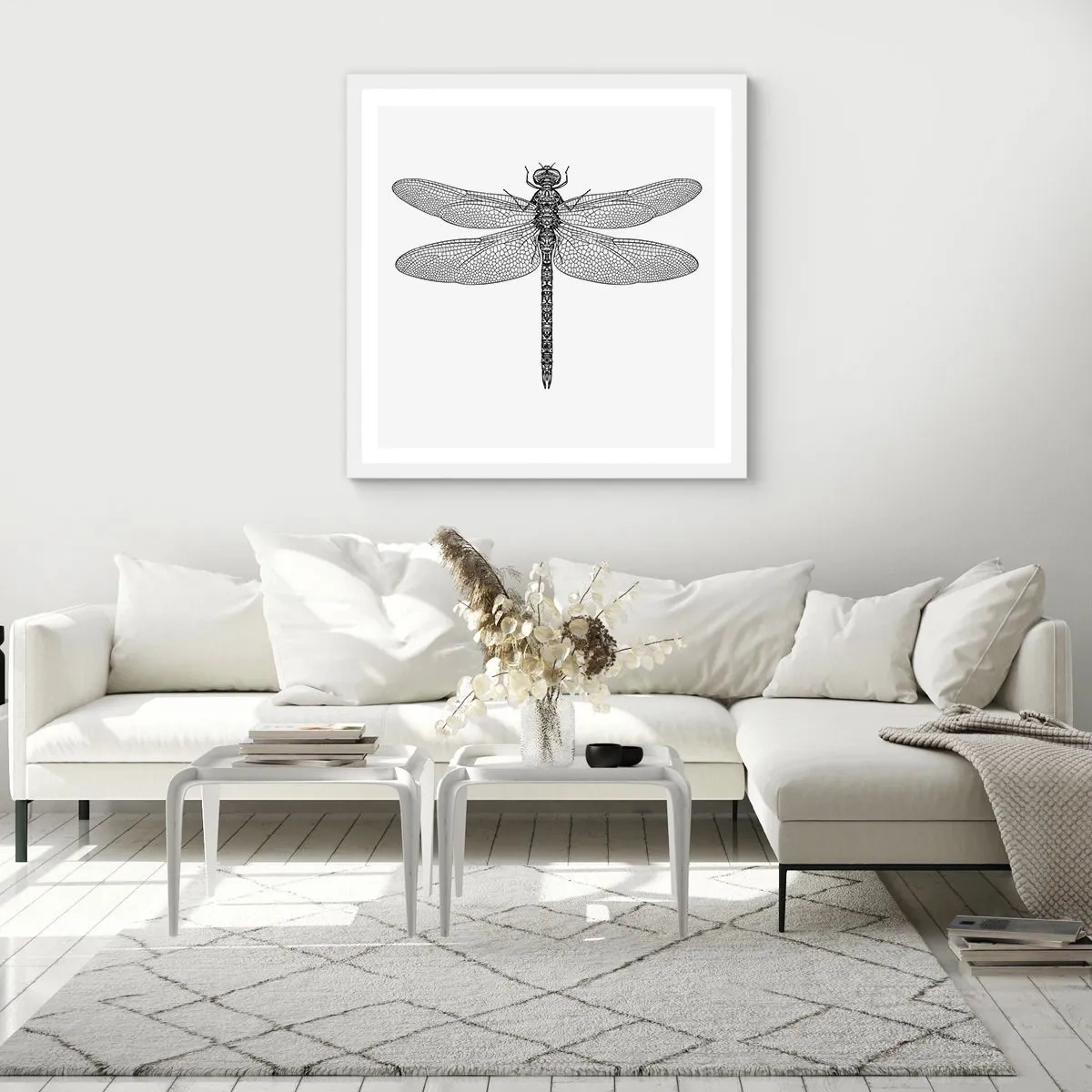 Plakat w białej ramie - Precyzja natury - 50x50 cm