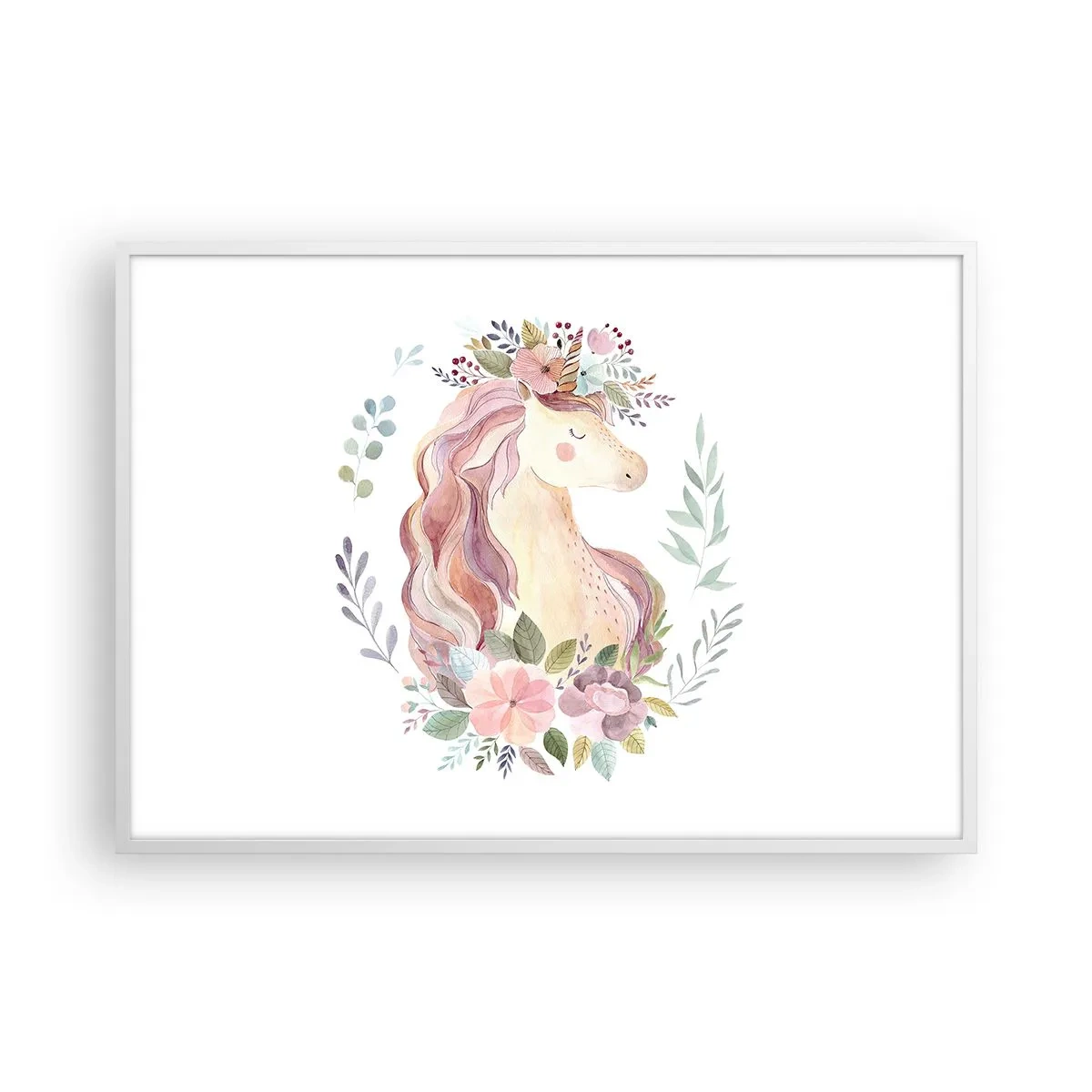 Plakat w białej ramie - Zaproszenie do świata baśni - 100x70 cm