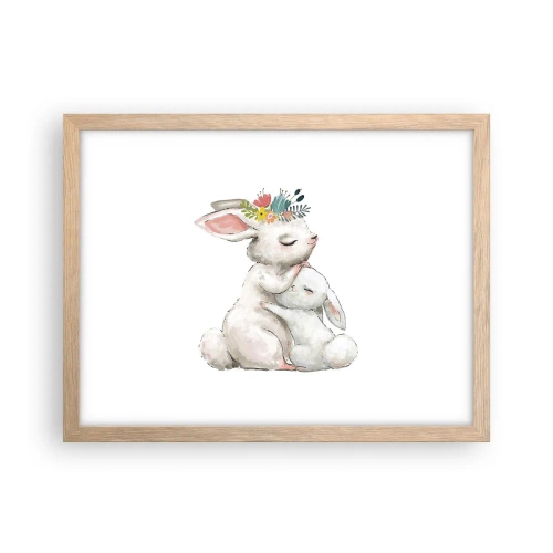 Plakat w ramie jasny dąb - Nie ma jak u mamy - 40x30 cm