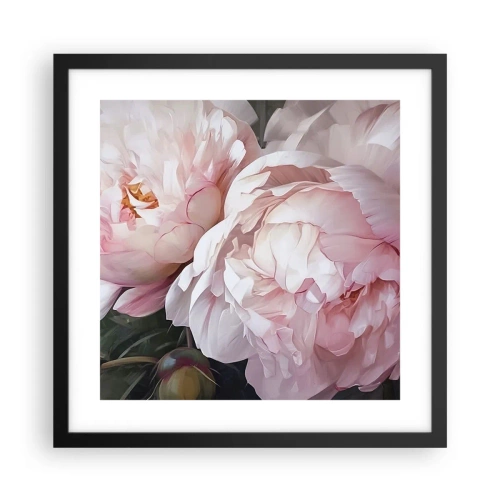 Plakat w czarnej ramie - Zatrzymane w rozkwicie - 40x40 cm