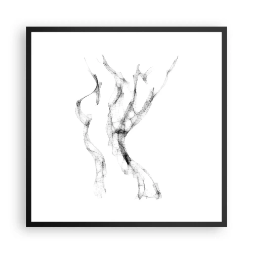 Plakat w czarnej ramie - Piękna i silna - 60x60 cm