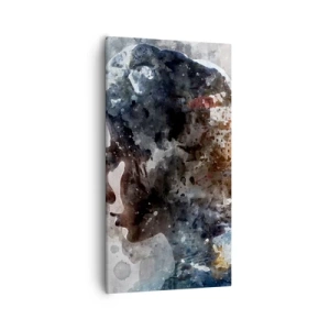 Obraz na płótnie - Opowieść o dziewczynie z miastem w tle - 55x100 cm