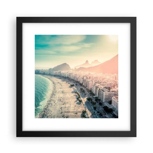 Plakat w czarnej ramie - Wieczne wakacje w Rio - 30x30 cm