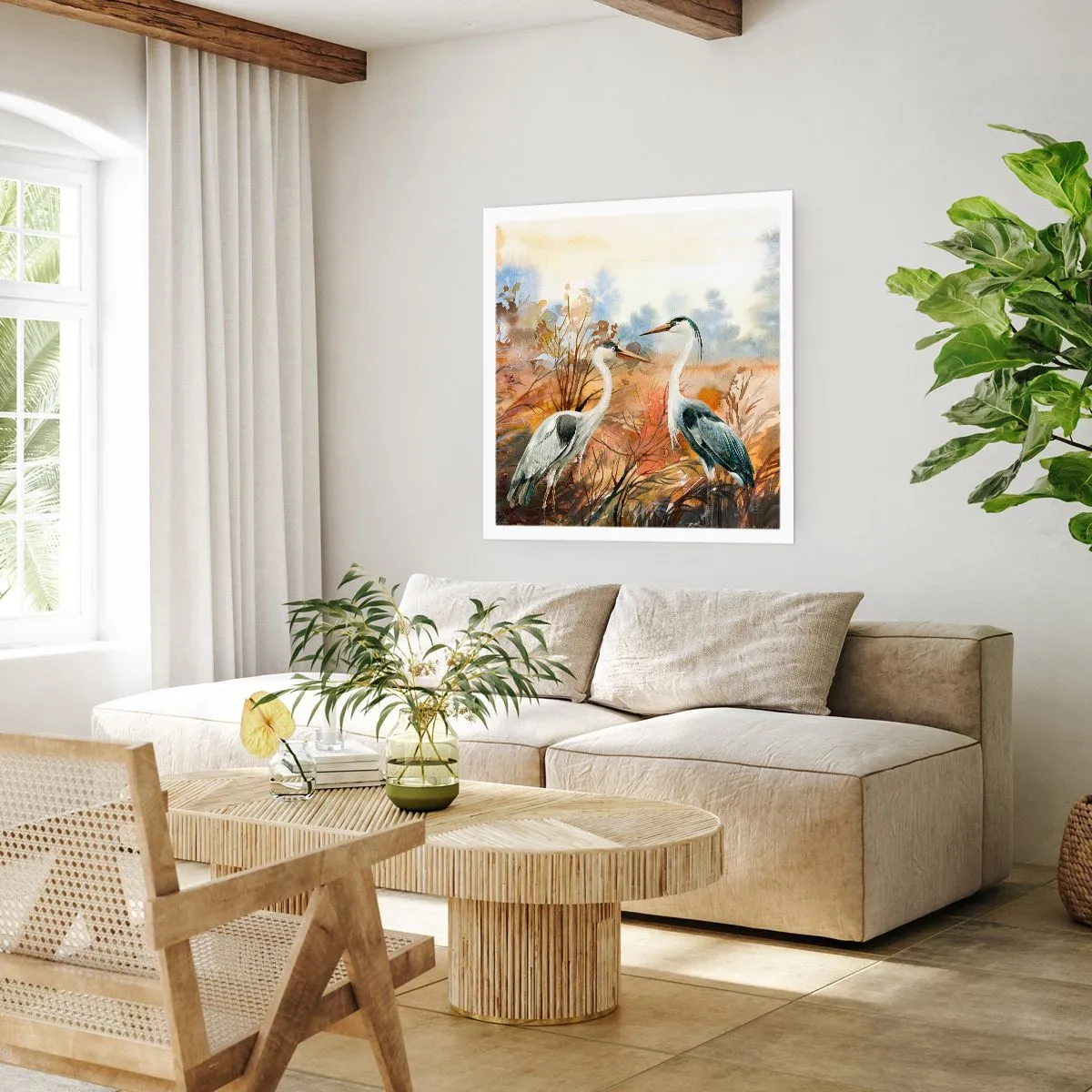 Plakat - Dokąd jesienią? - 40x40 cm