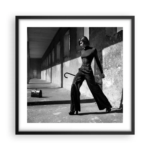 Plakat w czarnej ramie - Miejska elegancja - 50x50 cm
