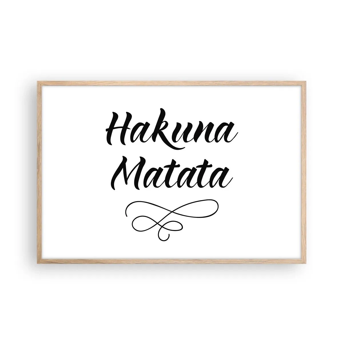 Plakat w ramie jasny dąb - Najlepsza rada - 91x61 cm