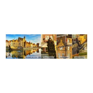 Fototapeta Próbka Samoprzylepna Deluxe Sticker - Lustrzane odbicie przeszłości - Miasto, Gdańsk, Architektura - 100x30 cm