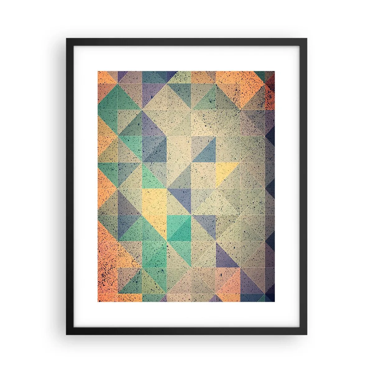 Plakat w czarnej ramie - Republika trójkątów - 40x50 cm