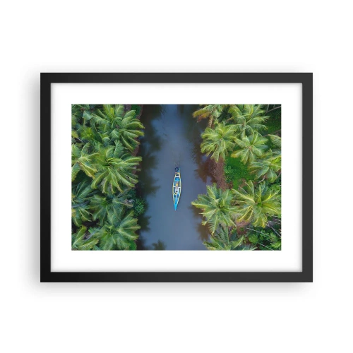 Plakat w czarnej ramie - Na tropikalnym szlaku - 40x30 cm