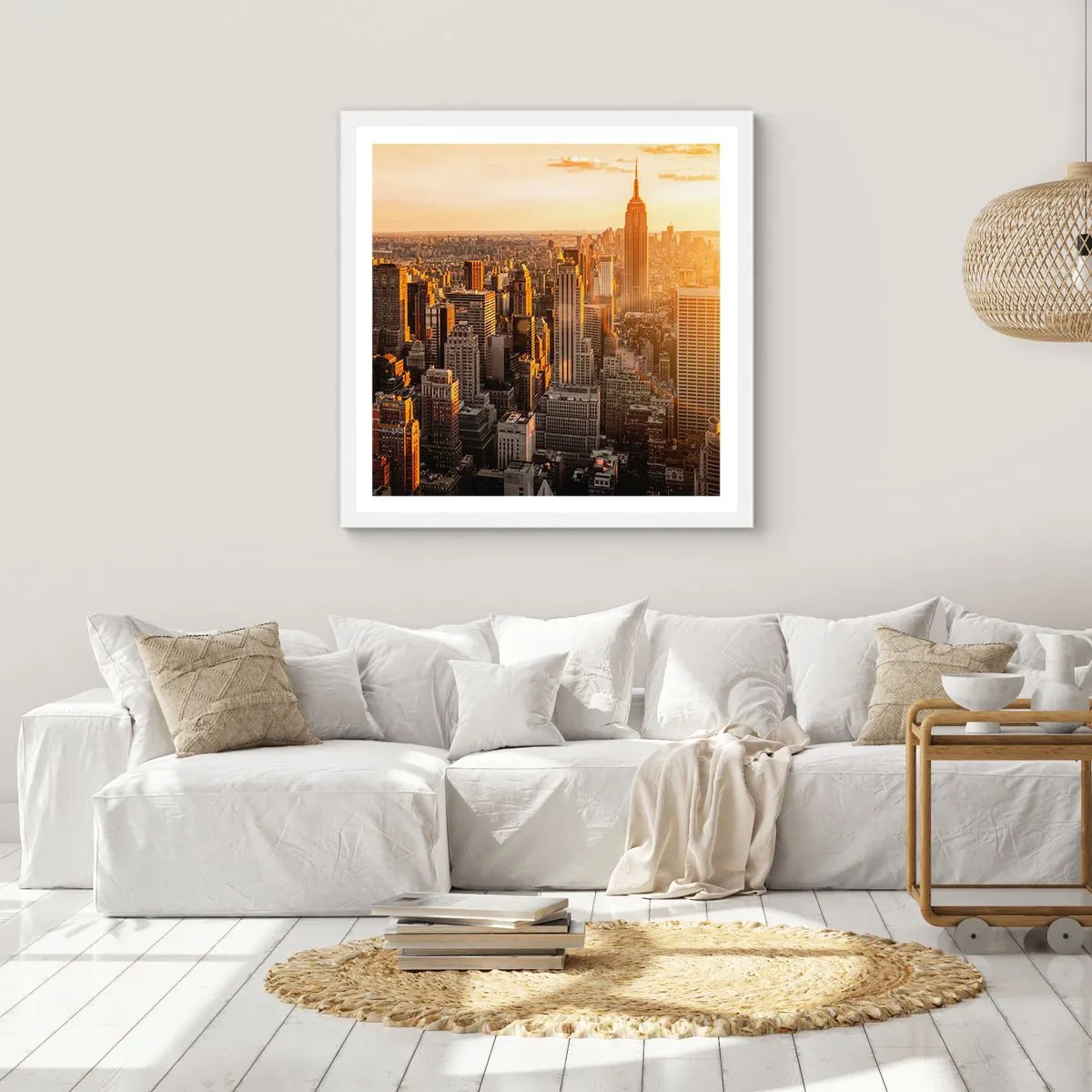 Plakat w białej ramie - Rosnąc w słońcu - 50x50 cm