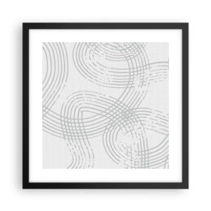 Plakat w czarnej ramie - Nie ma prostej drogi - 40x40 cm