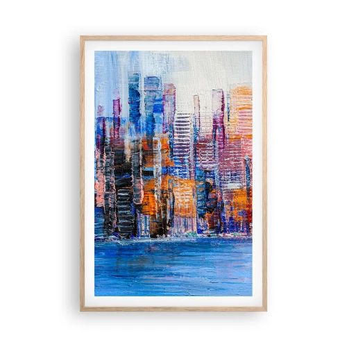Plakat w ramie jasny dąb - Radosna metropolia - 61x91 cm
