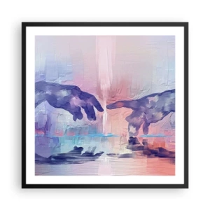 Plakat w czarnej ramie - Boska iskra życia - 60x60 cm