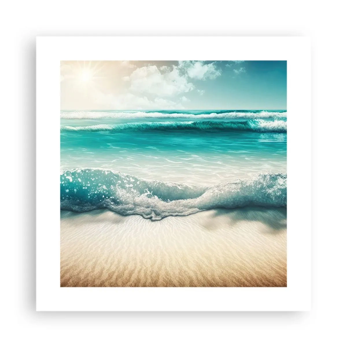 Plakat - Spokój oceanu - 40x40 cm