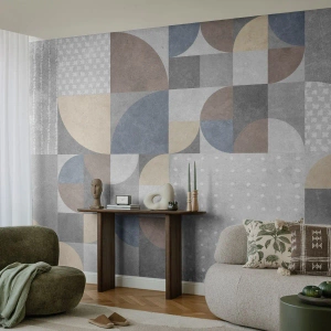 Fototapeta Premium Sand - Ceramiczna fantazja - Abstrakcja, Sztuka, Wzór Geometryczny - 100x70 cm