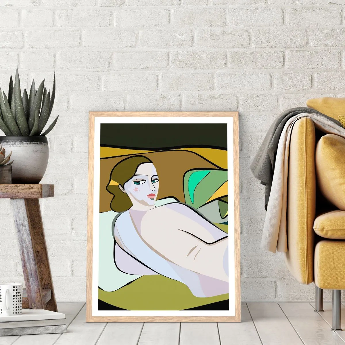 Plakat w ramie jasny dąb - Portret intymny - 50x70 cm