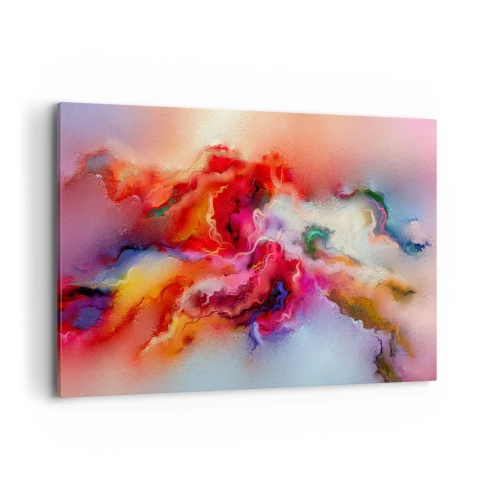Obraz na płótnie - Kolorowa abstrakcja o dynamicznej kompozycji - 120x80cm - Jak pochwycić marzenia - dym - Nowoczesna dekoracja ścienna do salonu, kuchni i sypialni ARTTOR